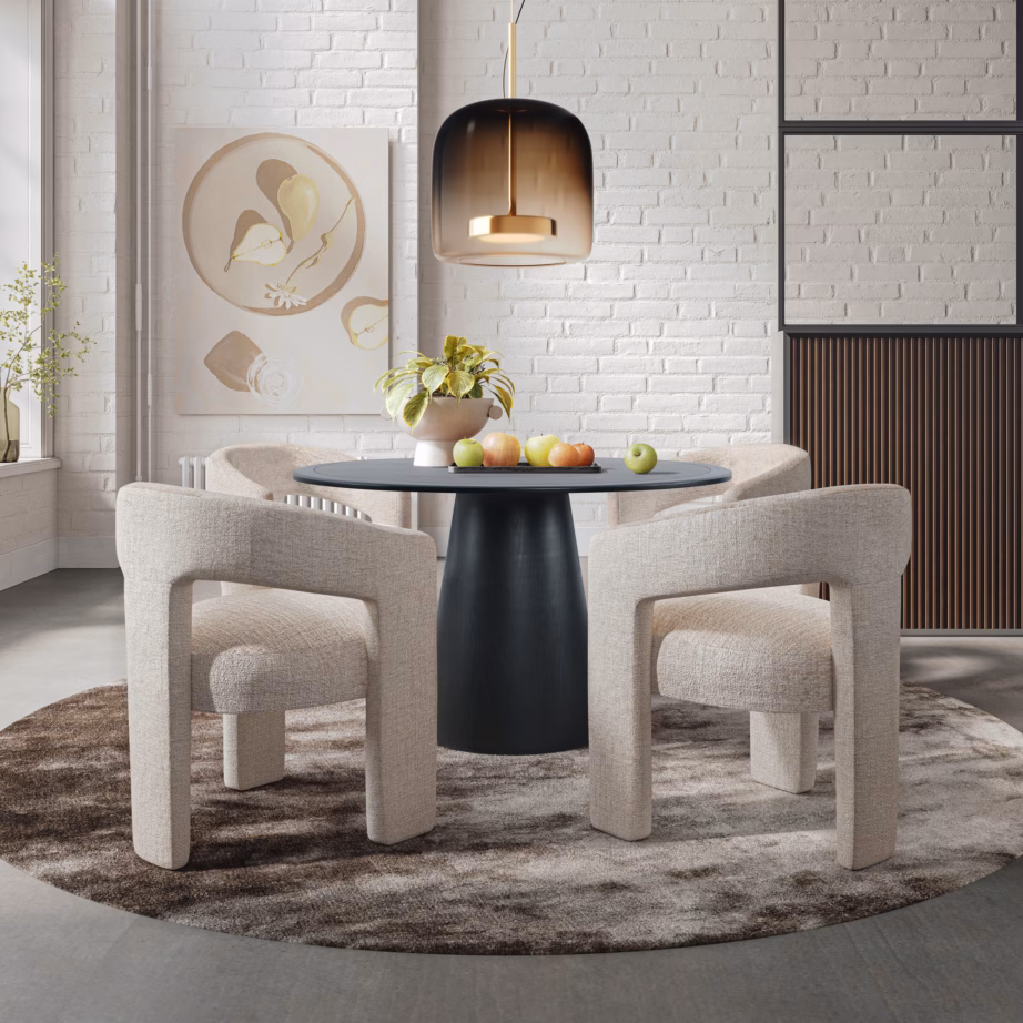 Polsterdatud söögitool šenillkangaga Livin Hill Leith LET71N, 62 x 58 x 75 cm, hele beež – 10