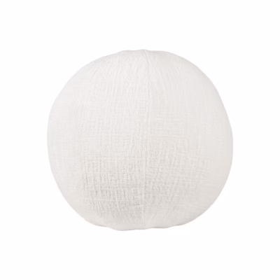 Pallikujuline dekoratiivpadi veluurkattega Livin Hill Leith LET76W, 37 cm, valge