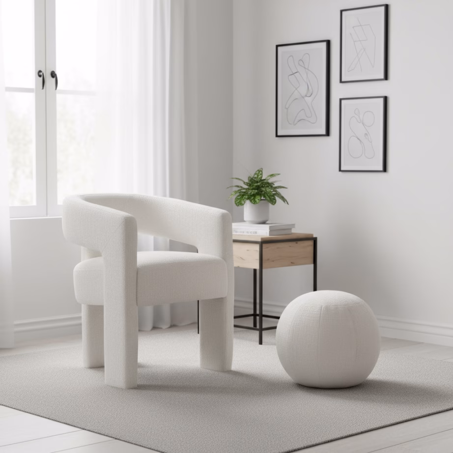 Pallikujuline dekoratiivpadi veluurkattega Livin Hill Leith LET76W, 37 cm, valge – 13