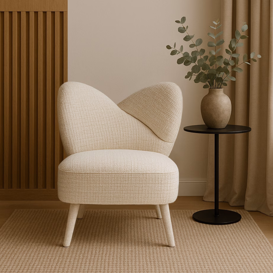 Ümar bouclé-tugitool Livin Hill Leith LET82B, beež, 76 x 81 x 86 cm – 8