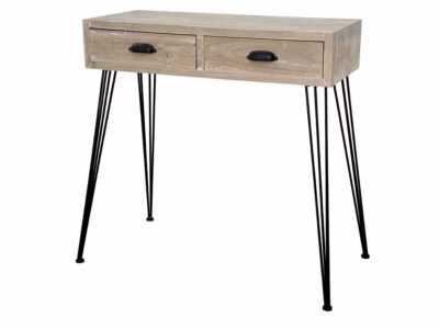 2 sahtliga retro konsoollaud Livin Hill Loano LO012, 80 x 36 x 80 cm, mustad metalljalad