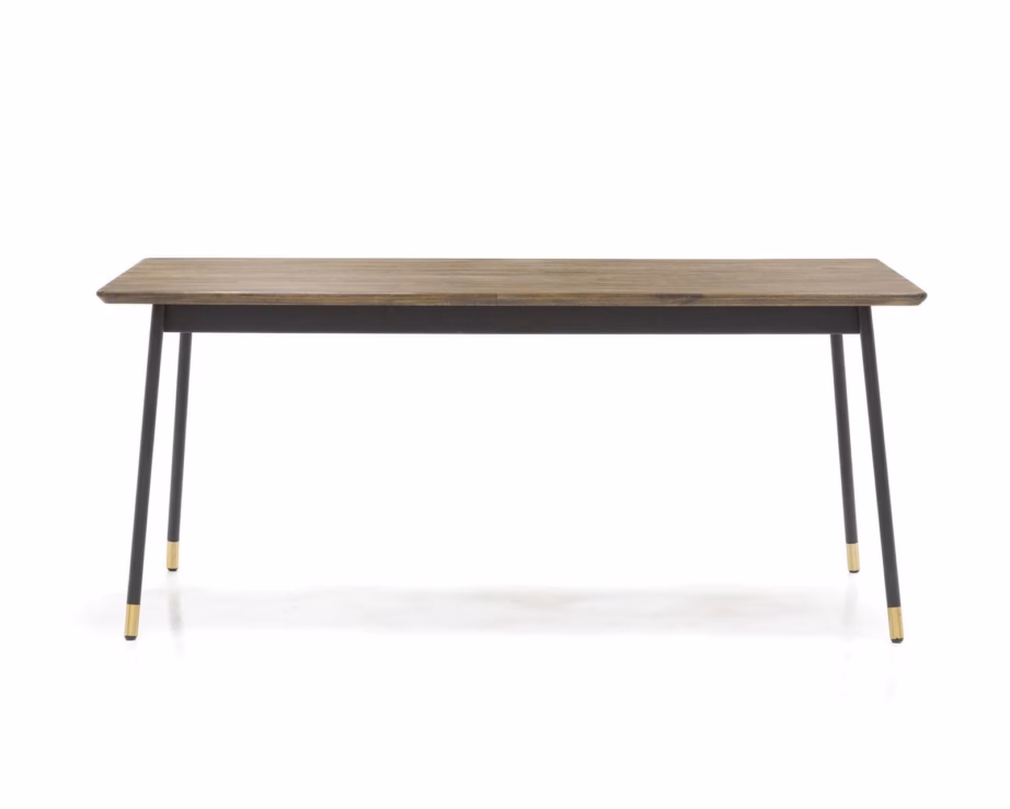 Akaatsiapuidust söögilaud mustade metalljalgadega Livin Hill Maze MAZD05-200, 200 x 100 cm – 4