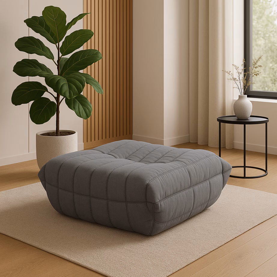 Sametpuf jalatoeks Livin Hill Nua N22-11, 86 x 80 x 40 cm, terashall – 11