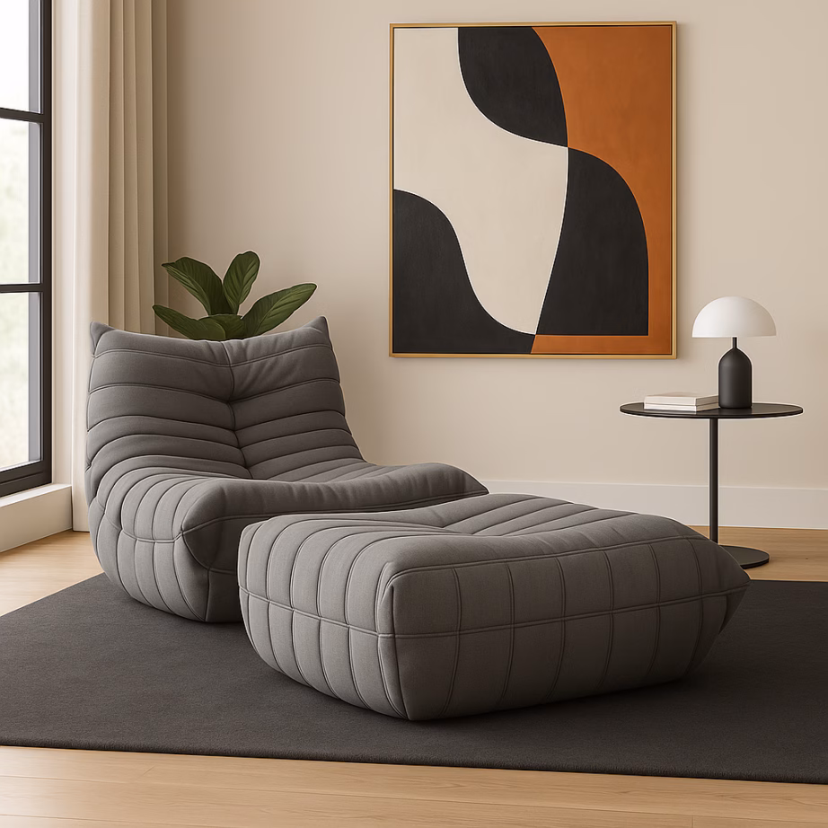 Sametpuf jalatoeks Livin Hill Nua N22-11, 86 x 80 x 40 cm, terashall – 15