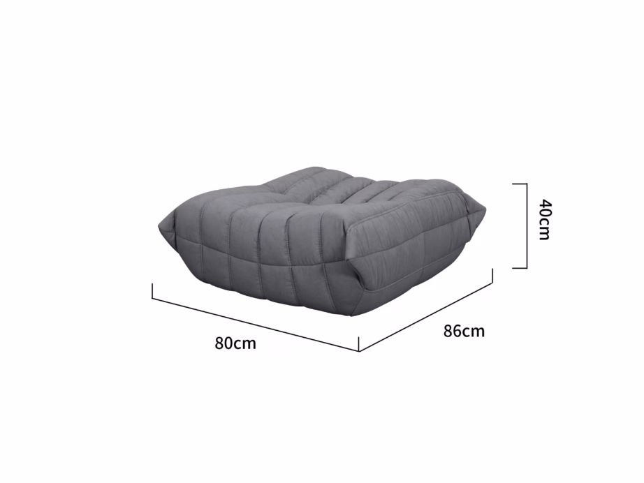 Sametpuf jalatoeks Livin Hill Nua N22-11, 86 x 80 x 40 cm, terashall – 16
