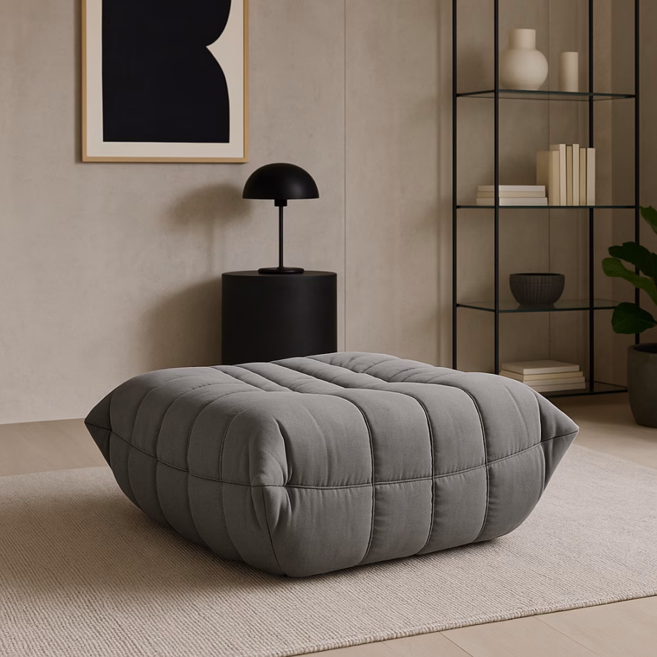 Sametpuf jalatoeks Livin Hill Nua N22-11, 86 x 80 x 40 cm, terashall – 9