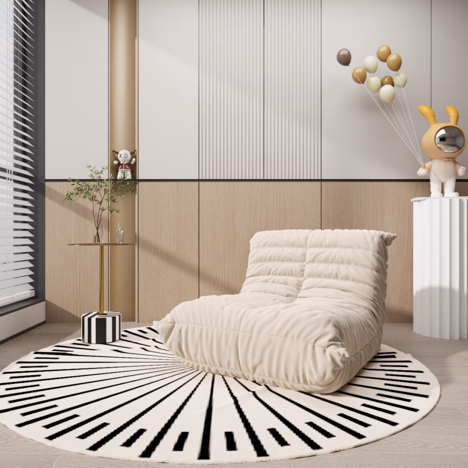 Lounge-tugitool sametkangaga Livin Hill Nua N23-4, 87x102x70 cm, helebeež - 13