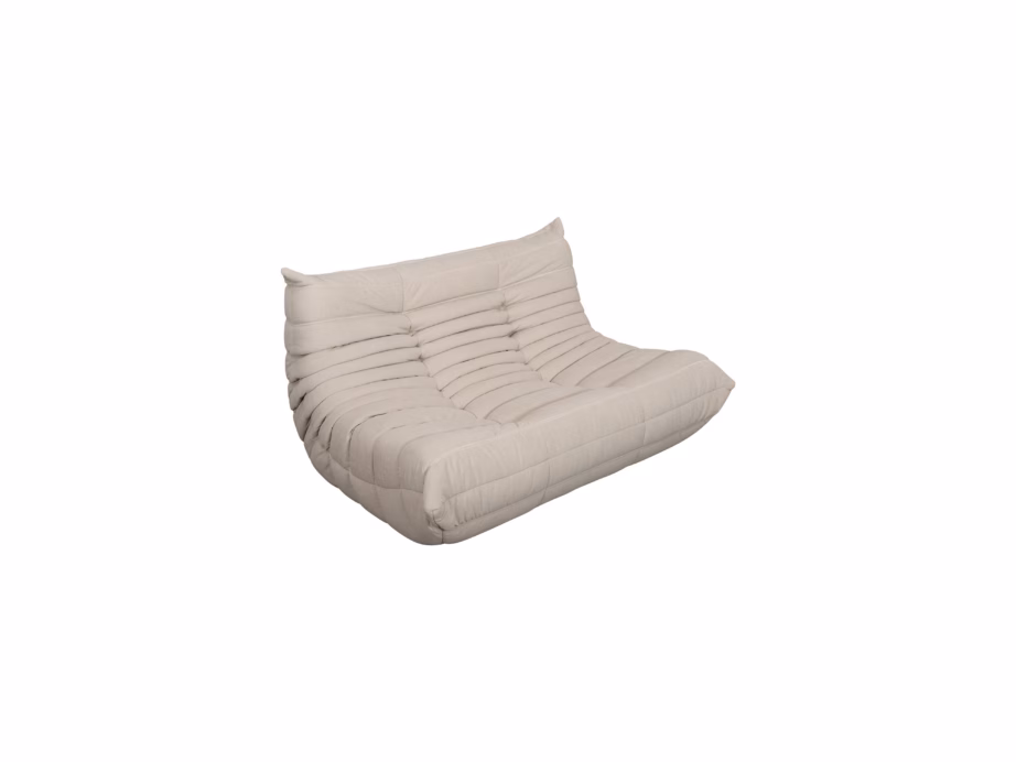 2-kohaline diivan puuvillase sametkangaga Livin Hill Nua N24-4, 130 cm, helebeež – 2