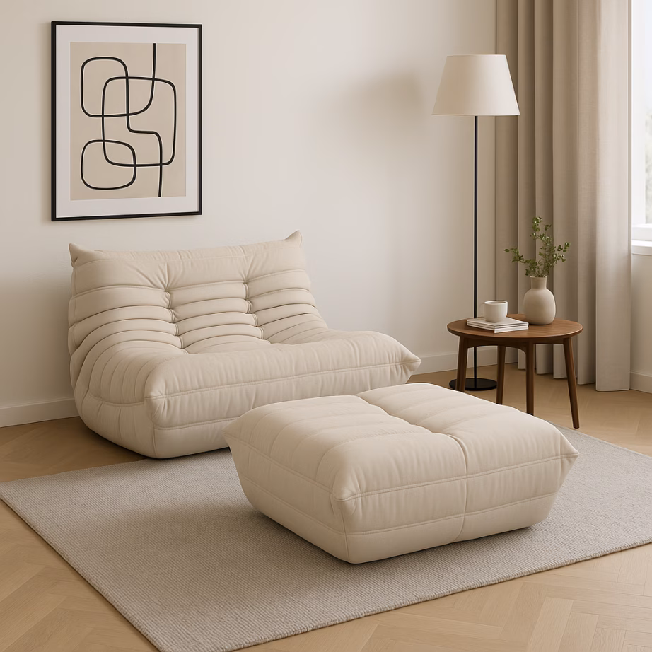 2-kohaline diivan puuvillase sametkangaga Livin Hill Nua N24-4, 130 cm, helebeež – 14