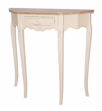 1 sahtliga provansistiilis konsoollaud Livin Hill Rimini RI033, 80 x 30 x 80 cm, kreemikas