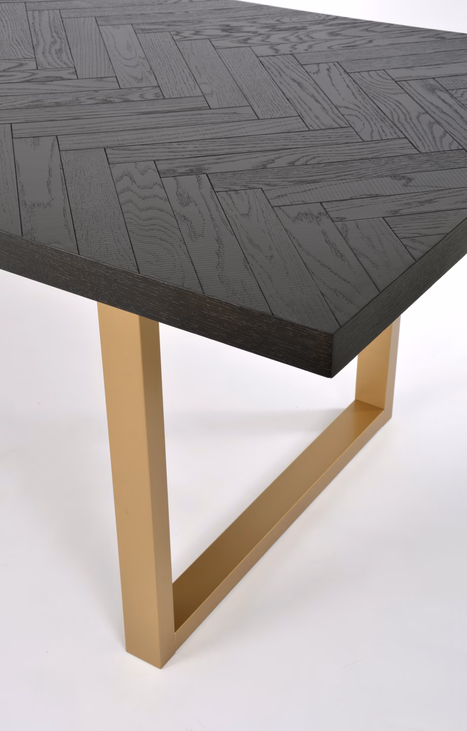 200 cm söögilaud matt musta kalasabamustriga Livin Hill Seville SEV01-0, messingtooni jalad – 6
