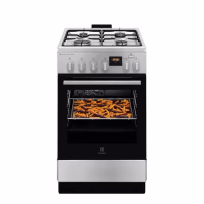 Vabalt seisev pliit Electrolux LKK560222X, gaasipliit ja elektriahi 50 cm, roostevaba teras