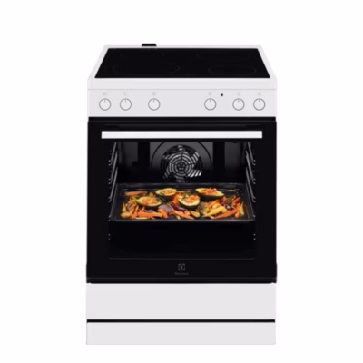 Vabakujuline elektripliit klaaskeraamilise pliidiplaadiga ELECTROLUX LKR62001CW, 60 cm