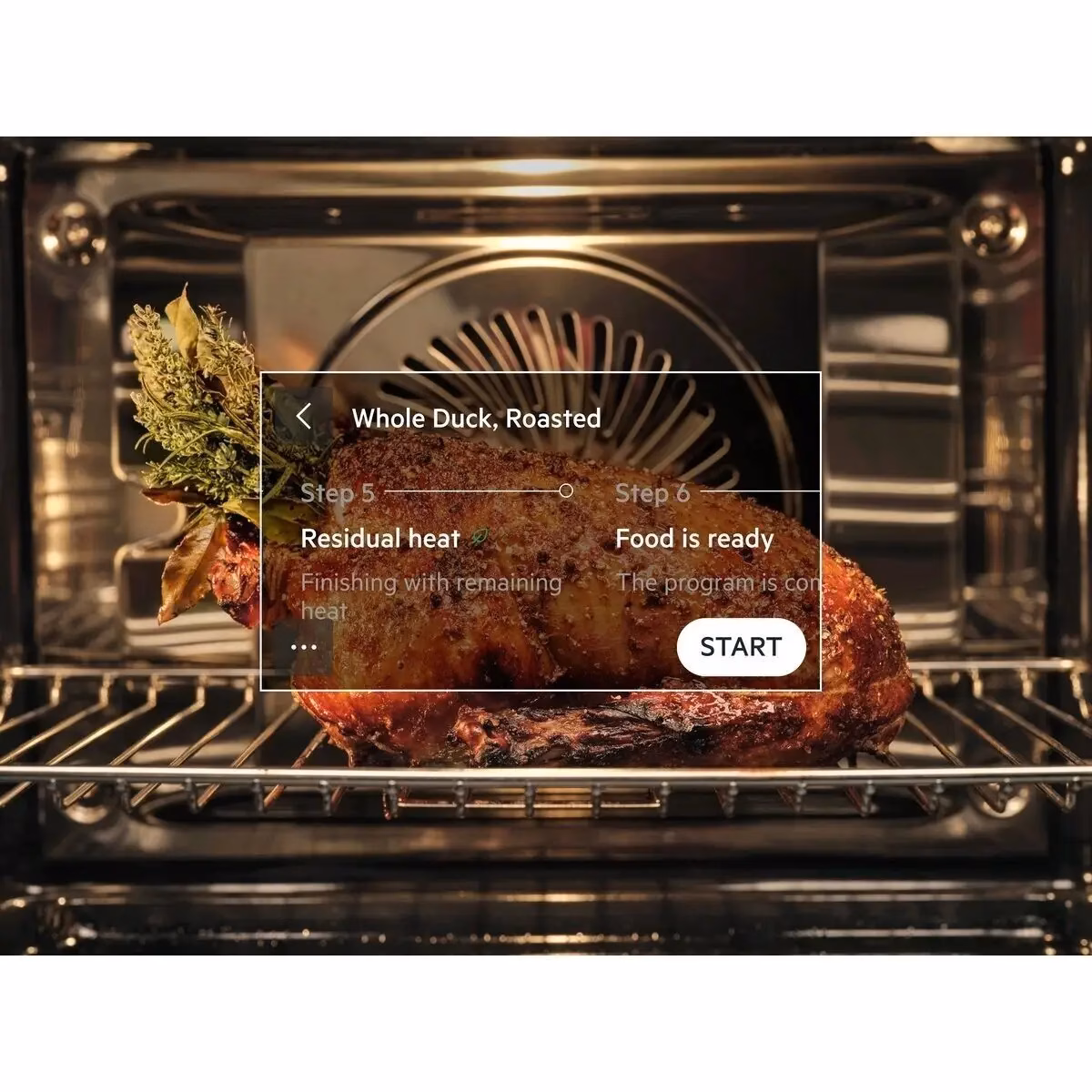 Functions and Dishes. Automatic settings and step-by-step guidance