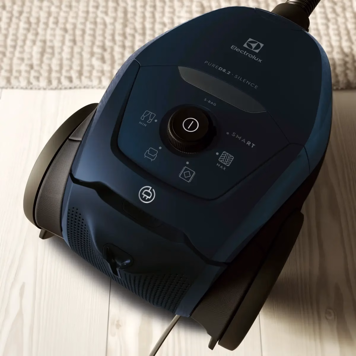 technologija „SmartMode Technology“. Automatinis galios reguliavimas siurbiant kietas grindis ir kilimus