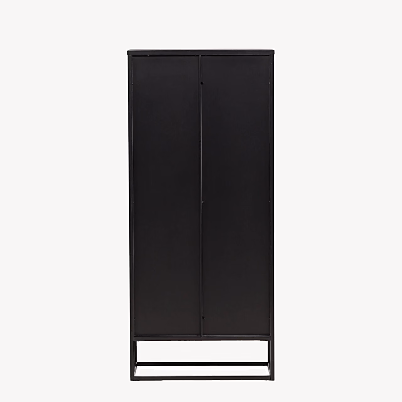 Must metallist vitriinkapp soonilise klaasuksega Garis - 25630-208