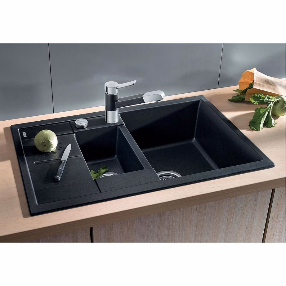 Pealt paigaldatav köögivalamu BLANCO METRA 6 S Compact SILGRANIT™ PuraDur™ antratsiit, 1,5 kaussi, 60 cm aluskapile - 4