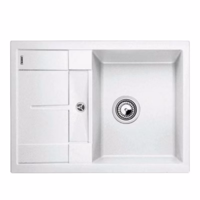 Pealt paigaldatav köögivalamu BLANCO METRA 45 S Compact, SILGRANIT™ PuraDur™, 1 kauss, valge, 45 cm aluskapile