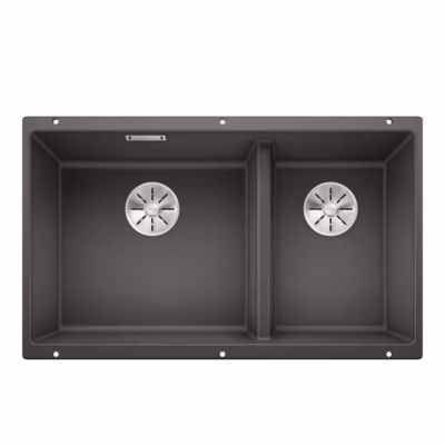 Alt paigaldatav köögivalamu BLANCO SUBLINE 430/270-U SILGRANIT™ PuraDur™ kivihall, 1,5 kaussi, 80 cm aluskapile