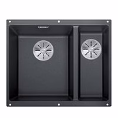Alt paigaldatav köögivalamu BLANCO SUBLINE 340/160-U SILGRANIT™ PuraDur™ antratsiit, 1,5 kaussi, 60 cm aluskapile