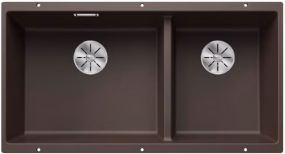 Undermount köögivalamu BLANCO SUBLINE 480/320-U SILGRANIT™ PuraDur™ Coffee InFino