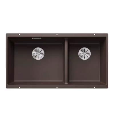 Alt paigaldatav köögivalamu BLANCO SUBLINE 480/320-U SILGRANIT™ PuraDur™ kohvipruun, 1,5 kaussi, 90 cm aluskapile