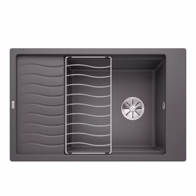 Ühe kausiga köögivalamu BLANCO ELON XL 6 S, SILGRANIT™ PuraDur™, kivihall, InFino