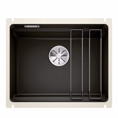 Alt paigaldatav köögivalamu BLANCO ETAGON 500-U, keraamika PuraPlus™, 1 kauss, must, 60 cm aluskapile