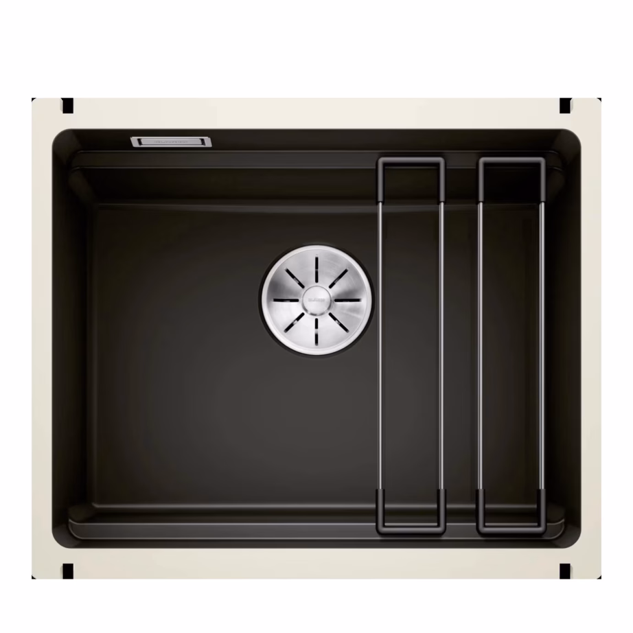 Alt paigaldatav köögivalamu BLANCO ETAGON 500-U, keraamika PuraPlus™, 1 kauss, must, 60 cm aluskapile - 3