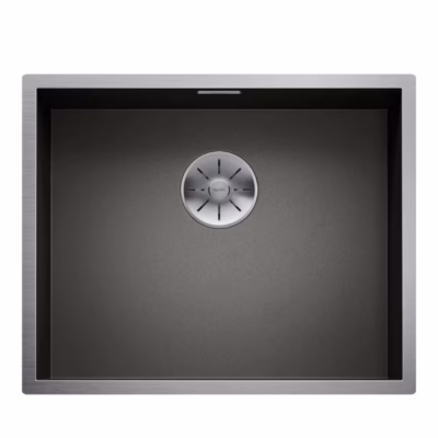 Alt paigaldatav köögivalamu BLANCO ZEROX 500-U, roostevaba teras, 1 kauss, tumehall teras, 60 cm aluskapile