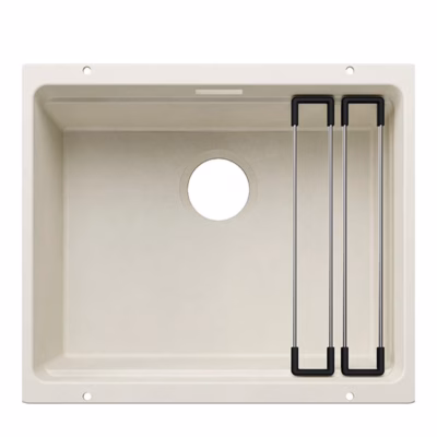 Alt paigaldatav köögivalamu BLANCO ETAGON 500-U SILGRANIT™ PuraDur™ pehme valge, 1 kauss, 60 cm aluskapile