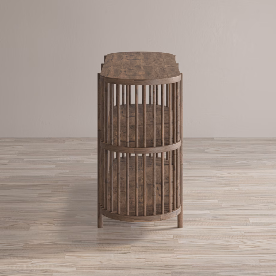 Akaatsiapuust boho kummut Livin Hill Avola AV2185-54, ovaalne, 137 cm - 7