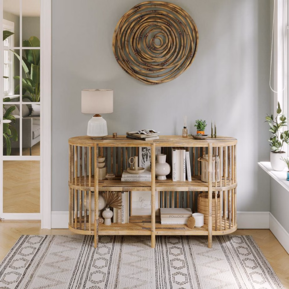 Akaatsiapuust boho stiilis kummut Livin Hill Avola AV2180-54, ovaalne, 137 cm - 11