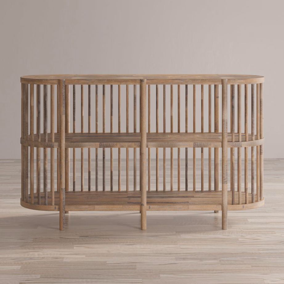 Akaatsiapuust boho stiilis kummut Livin Hill Avola AV2180-54, ovaalne, 137 cm - 5