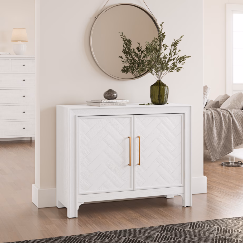 Valge akaatsiapuust kummut Livin Hill Avola AV2056-40, 2 uksega, 101,5 cm - 8