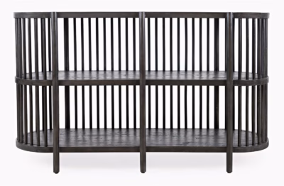 Boho stiilis akaatsiapuust kummut Livin Hill Avola AV2190-54, ovaalne, 137 cm