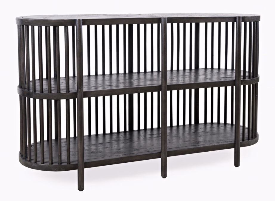 Boho stiilis akaatsiapuust kummut Livin Hill Avola AV2190-54, ovaalne, 137 cm - 2