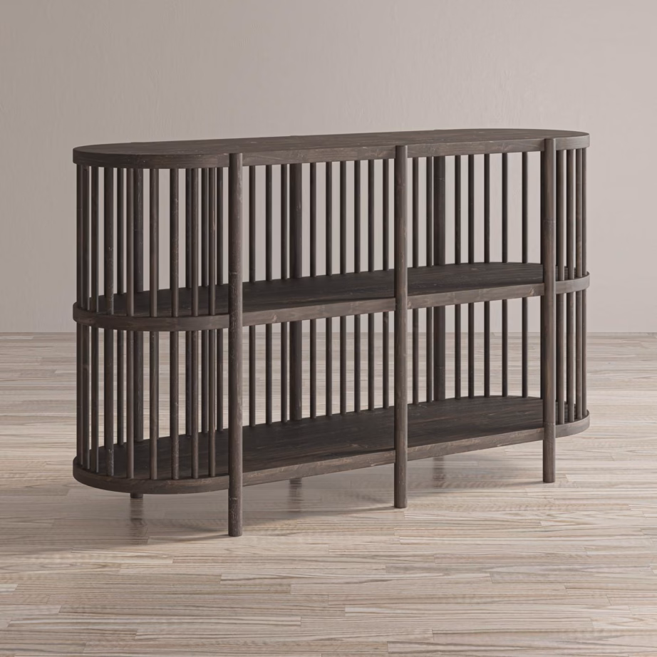 Boho stiilis akaatsiapuust kummut Livin Hill Avola AV2190-54, ovaalne, 137 cm - 4