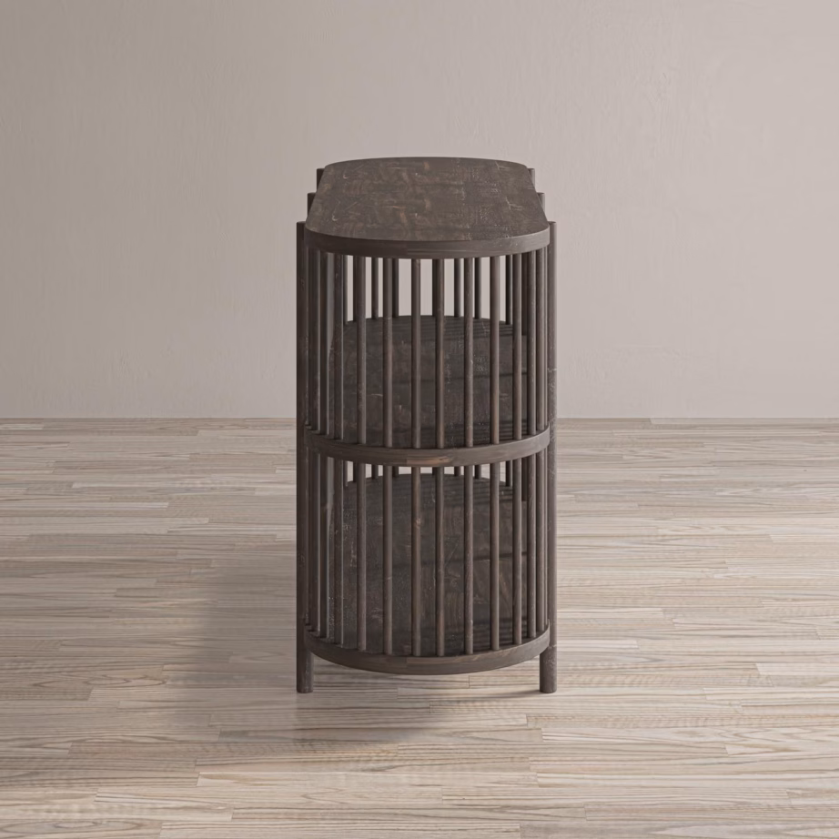 Boho stiilis akaatsiapuust kummut Livin Hill Avola AV2190-54, ovaalne, 137 cm - 7