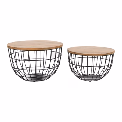 Mangopuidust lisalaudade komplekt Livin Hill Avola AV2330-26B, must metallraam