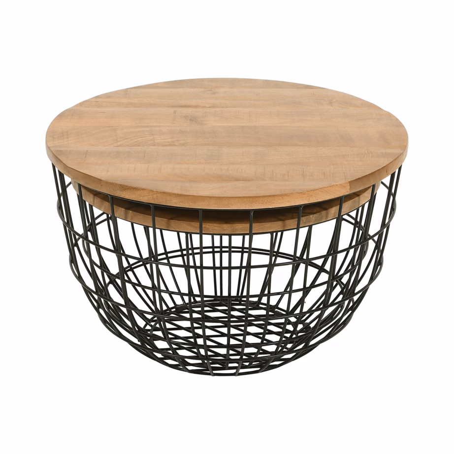 Mangopuidust lisalaudade komplekt Livin Hill Avola AV2330-26B, must metallraam - 6