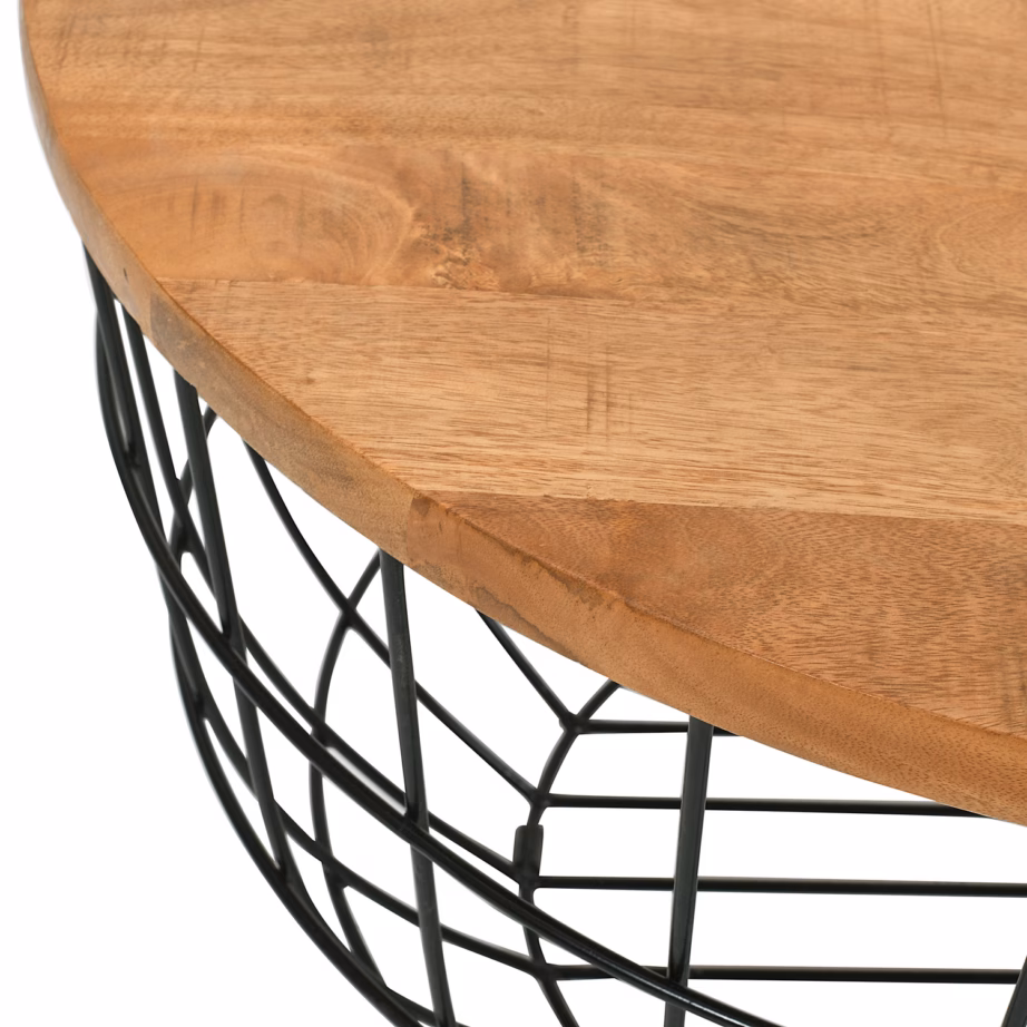 Mangopuidust lisalaudade komplekt Livin Hill Avola AV2330-26B, must metallraam - 7