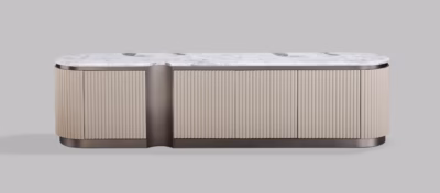 Beež TV-alus Livin Hill Stilig ST916C, marmorpealispind, 200 cm