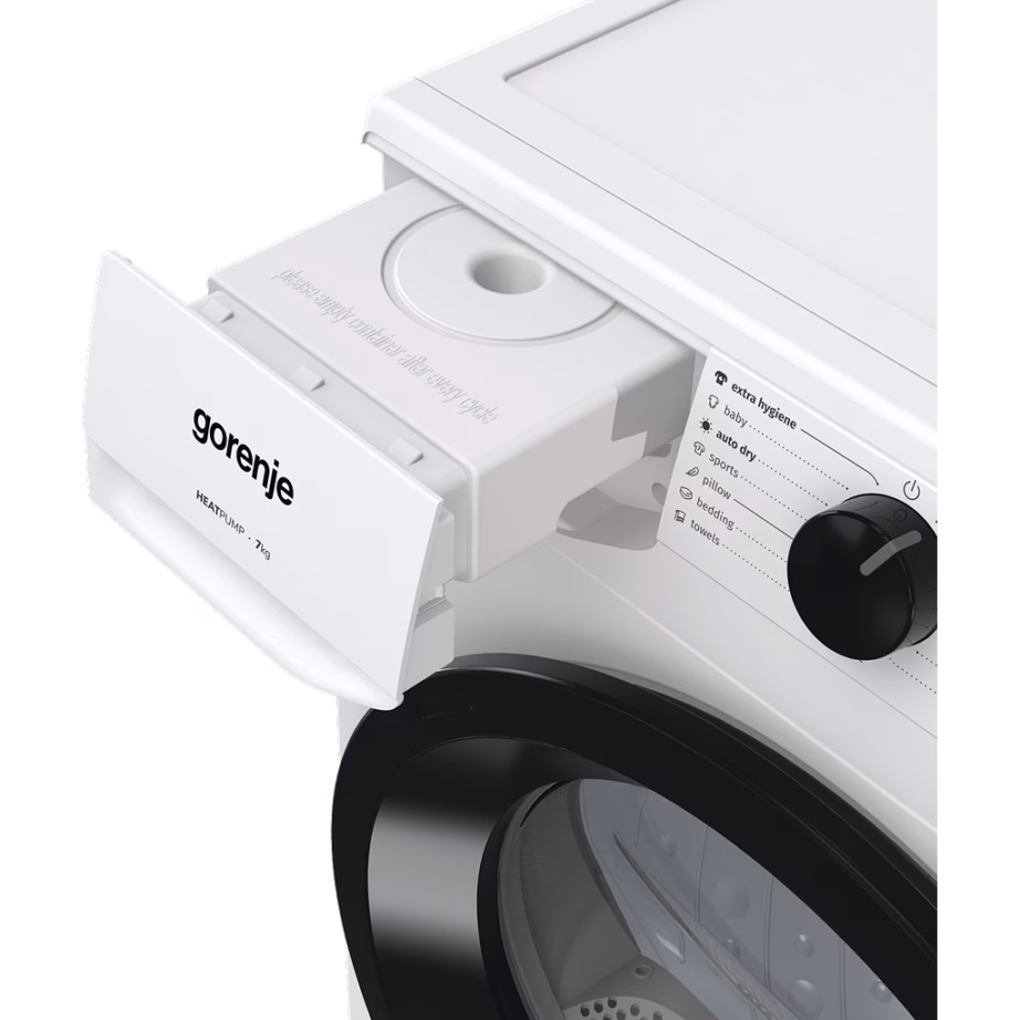 Eraldiseisev soojuspumbaga kondenskuivati GORENJE D2HNE7E, 7 kg, valge - 4
