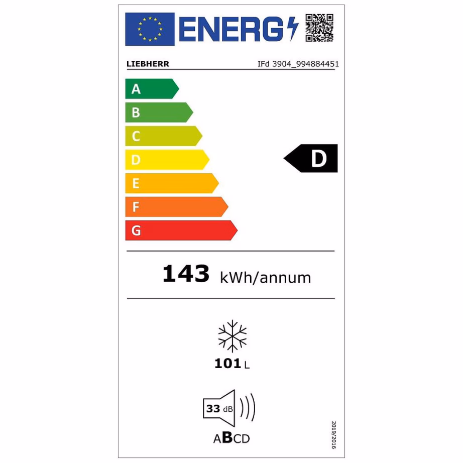 Integreeritav sügavkülmik LIEBHERR IFd 3904, 101 l, LessFrost, energiaklass D - 4