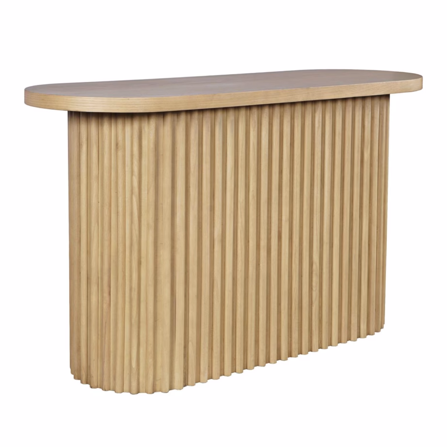Soonitud jalusega konsoollaud Livin Hill Avola AV2420-4, 127 cm, hele puit - 2