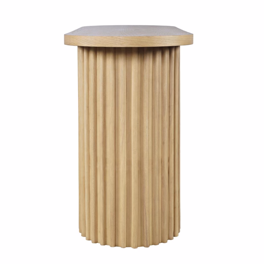 Soonitud jalusega konsoollaud Livin Hill Avola AV2420-4, 127 cm, hele puit - 3