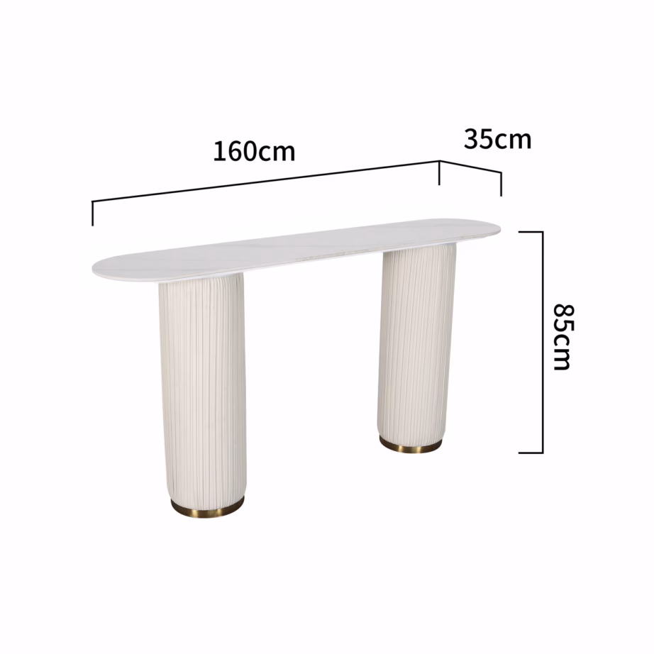 Modernne konsoollaud Livin Hill Modig M94, kunstmarmor, 160 cm - 12