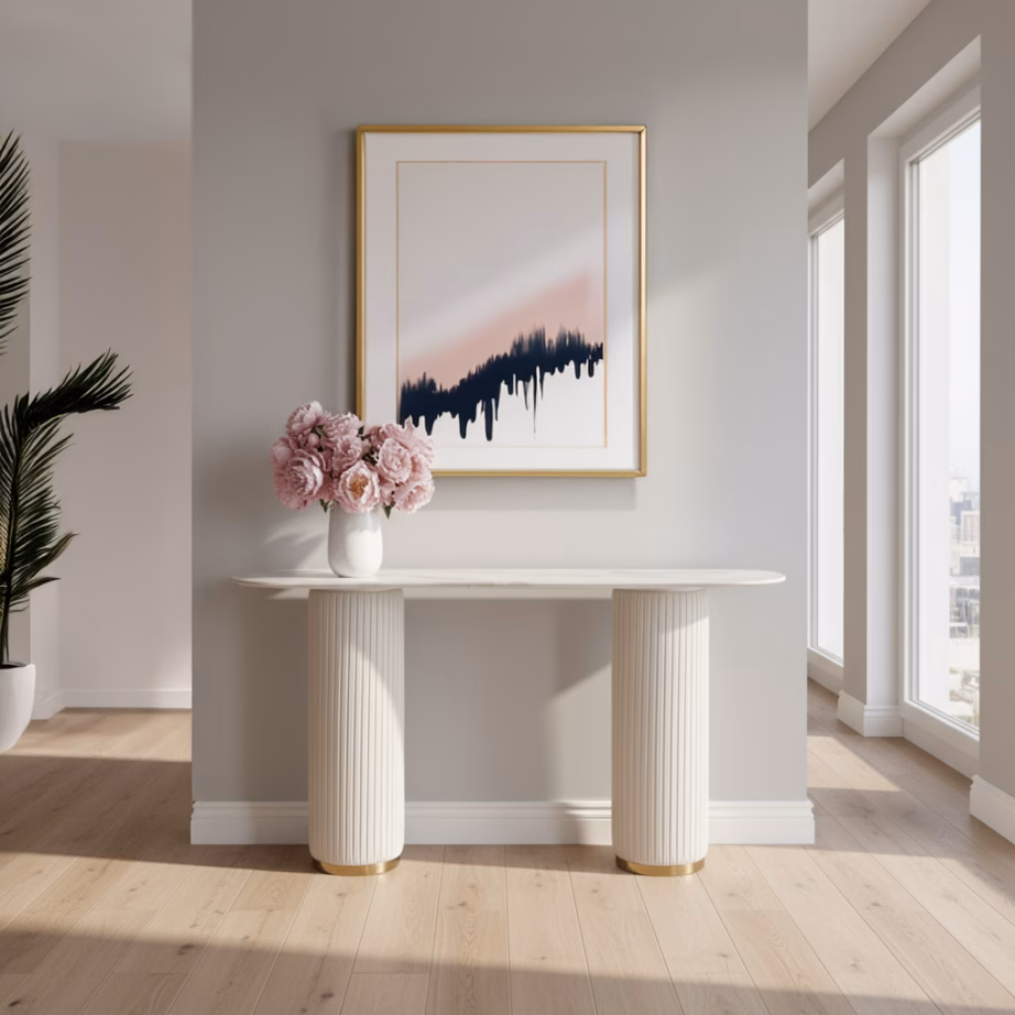 Modernne konsoollaud Livin Hill Modig M94, kunstmarmor, 160 cm - 6