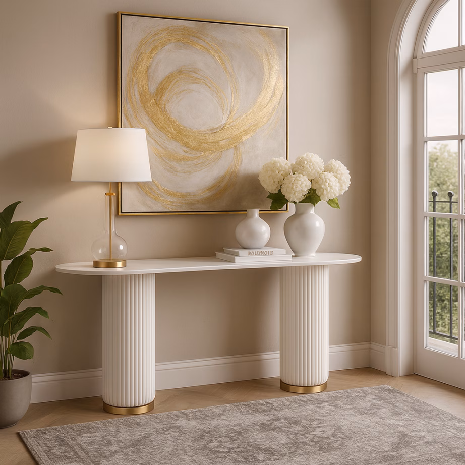 Modernne konsoollaud Livin Hill Modig M94, kunstmarmor, 160 cm - 8